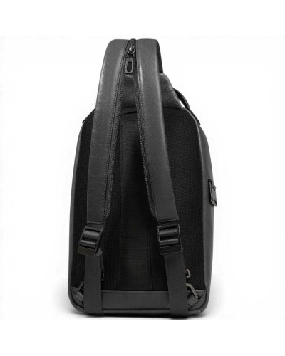 Piquadro S141 Monospalla-Rucksack Herren Schwarz aus Leder