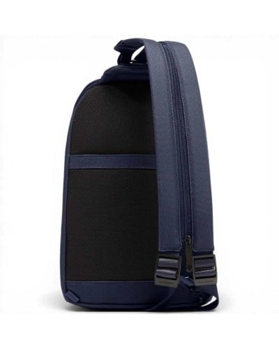 Piquadro S143 Mono Sling Bag Unisex Blue in Leather and