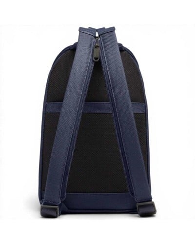 Piquadro S143 Mono Sling Bag Unisex Blue in Leather and