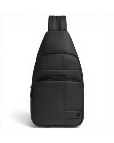 Piquadro Monospalla W129W Uomo Nero Water-Resistant con