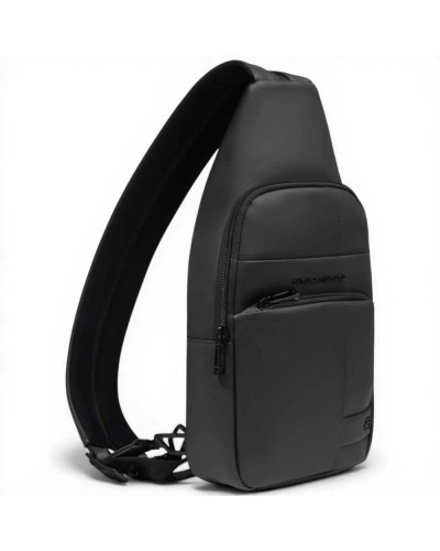 Piquadro Monospalla W129W Uomo Nero Water-Resistant con