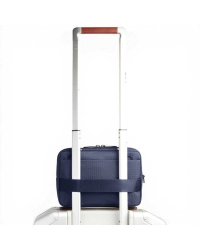 Piquadro Bolso de mano S143 Mujer Azul en Piel y Tejido con