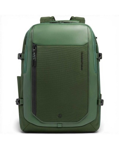 Piquadro Bagmotic Pro Rucksack Unisex Grün aus Leder und