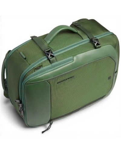 Piquadro Bagmotic Pro Rucksack Unisex Grün aus Leder und