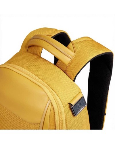 Piquadro Bagmotic Rucksack Unisex Gelb aus Leder und Gewebe