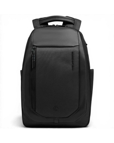 Piquadro Bagmotic Rucksack Unisex Schwarz aus Leder und