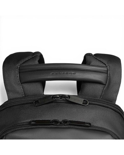 Piquadro Bagmotic Rucksack Unisex Schwarz aus Leder und