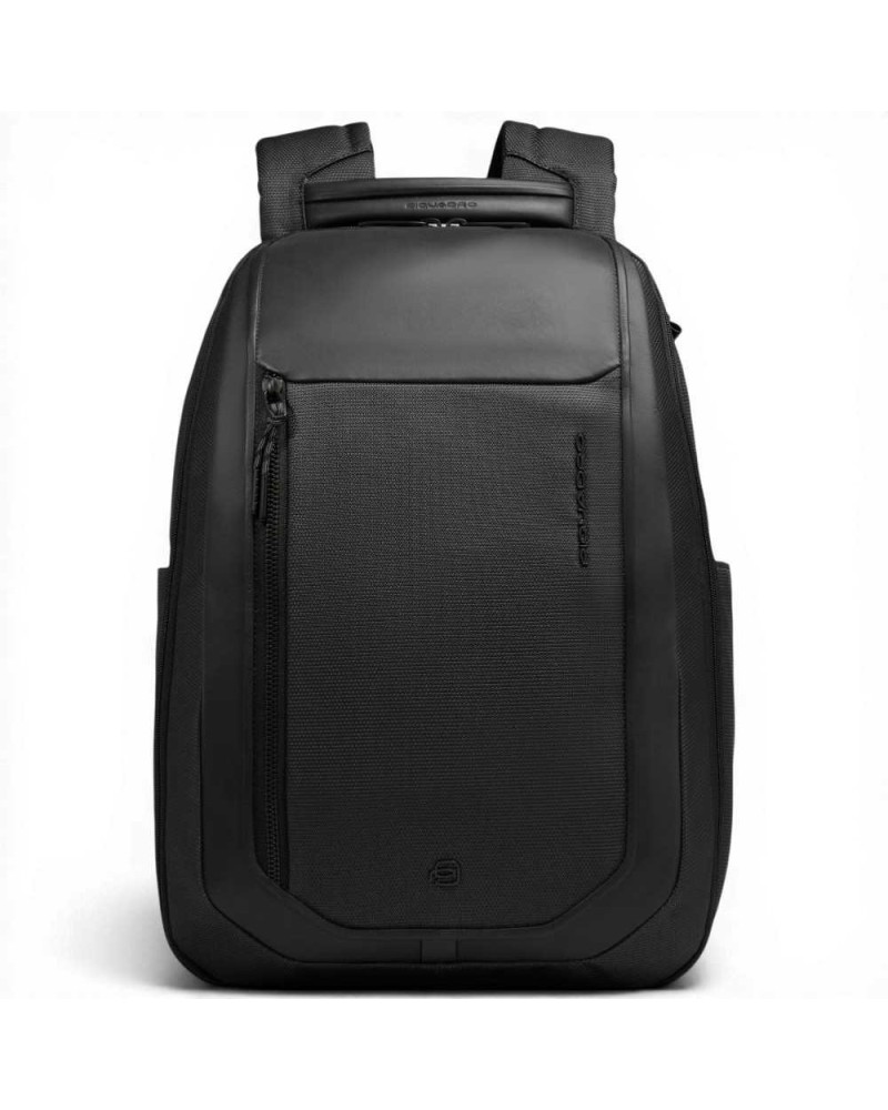 Piquadro Bagmotic Rucksack Unisex Schwarz aus Leder und