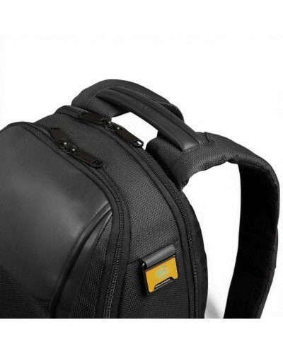 Piquadro Bagmotic Rucksack Unisex Schwarz aus Leder und