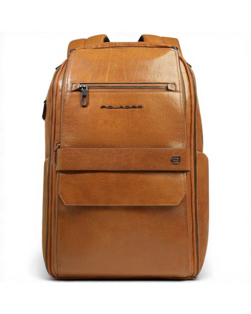 Piquadro S141 Rucksack Herren Beige aus Leder mit