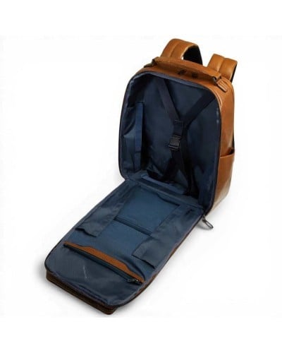 Piquadro S141 Rucksack Herren Beige aus Leder mit