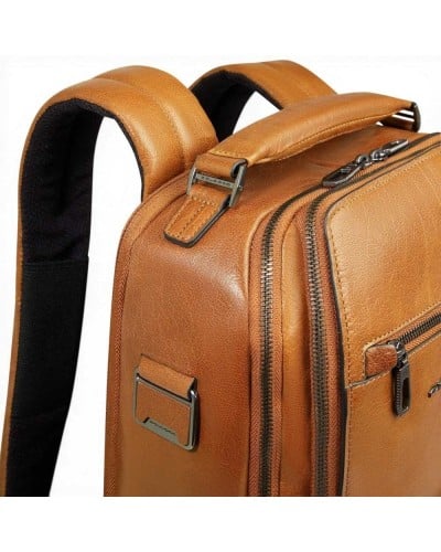 Piquadro S141 Rucksack Herren Beige aus Leder mit