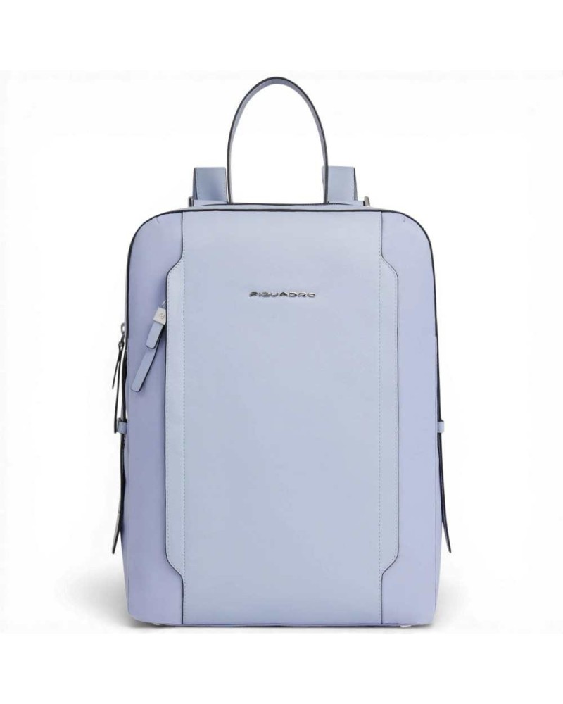 Piquadro W92T Rucksack Damen Violett aus Leder mit