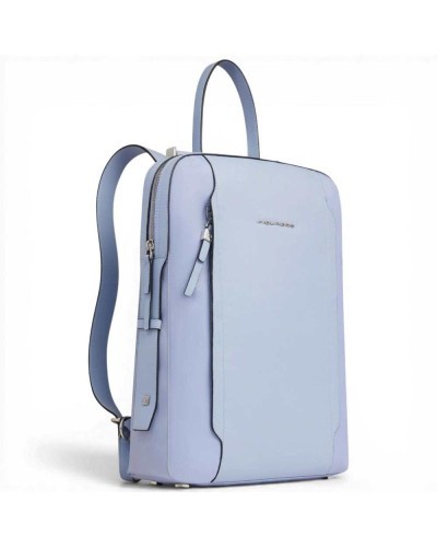 Piquadro W92T Rucksack Damen Violett aus Leder mit