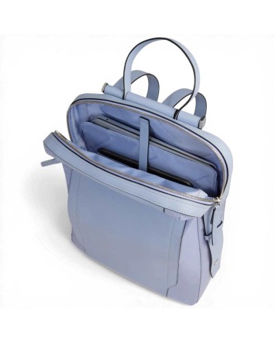 Piquadro W92T Rucksack Damen Violett aus Leder mit