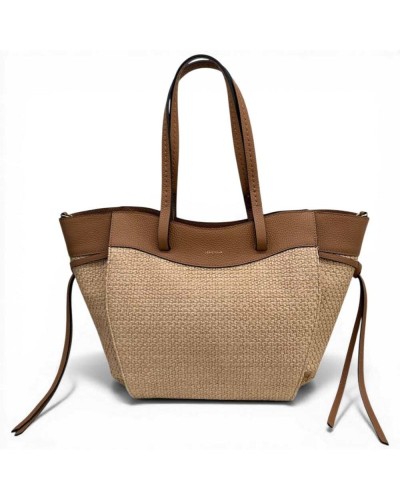 LorisStella Bolso de mano Mujer Natural Cuoio en Paja y