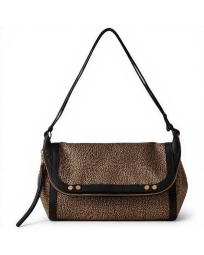 Borbonese Bolso Crossover S Frame Mujer OP Natural y Negro
