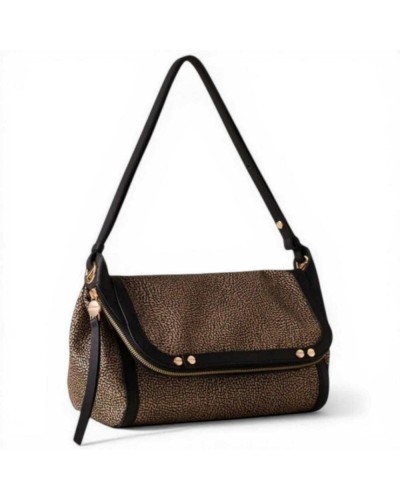 Borbonese Bolso Crossover S Frame Mujer OP Natural y Negro