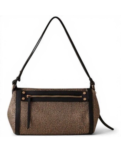 Borbonese Bolso Crossover S Frame Mujer OP Natural y Negro