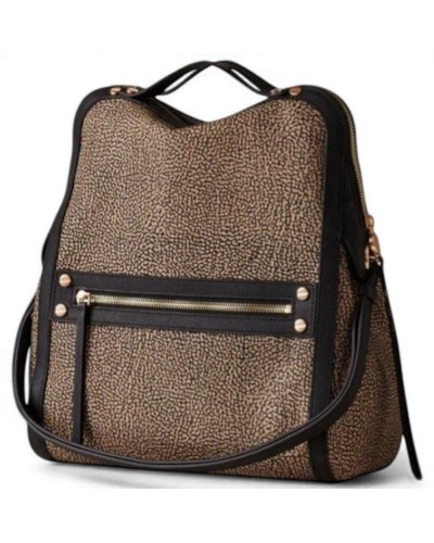 Borbonese Bolso Crossover S Frame Mujer OP Natural y Negro