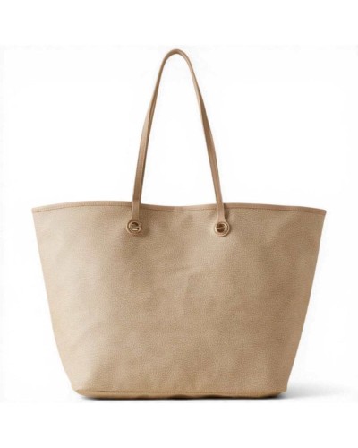 Borbonese Bolso Shopping Flight M Mujer Arena en Lona