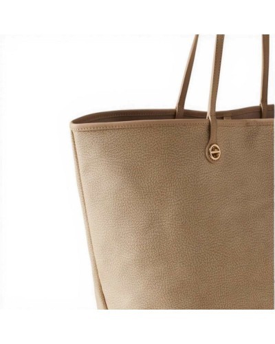 Borbonese Flight M Shopping Bag Women Sand Coated Canvas