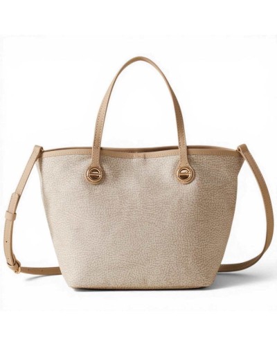 Borbonese Bolso Shopping Flight S Mujer Arena con Bandolera