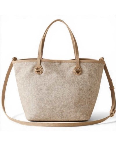 Borbonese Flight S Shopping Bag Women Sand with Strap