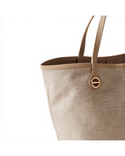 Borbonese Flight S Shopping Bag Women Sand with Strap