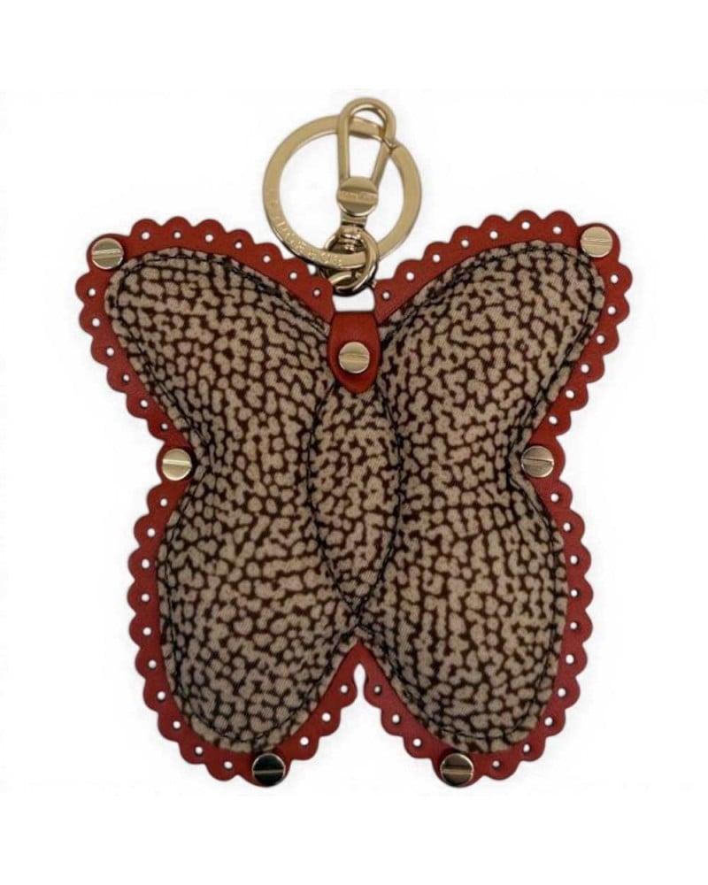 BORBONESE Schmetterling-Schlüsselanhänger Recycelter Stoff