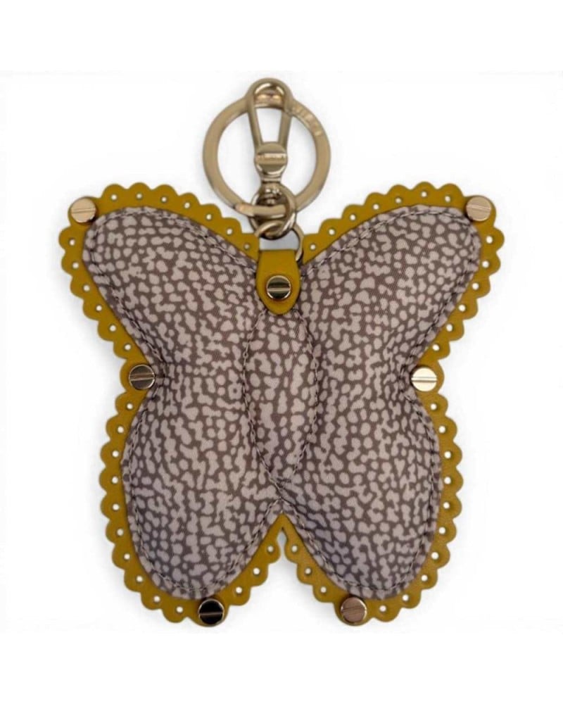 BORBONESE Schmetterling-Schlüsselanhänger Recycelter Stoff