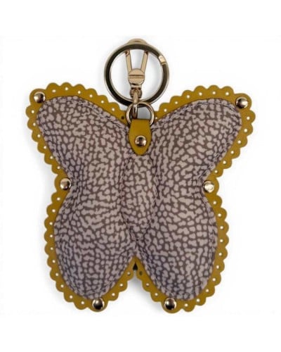 BORBONESE Schmetterling-Schlüsselanhänger Recycelter Stoff