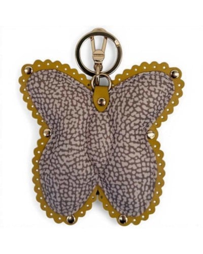 BORBONESE Schmetterling-Schlüsselanhänger Recycelter Stoff