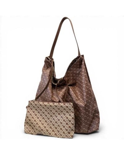 Gherardini Borsa Hobo Softy Donna Chestnut Reversibile in