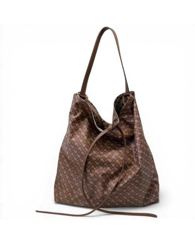 Gherardini Borsa Hobo Softy Donna Chestnut Reversibile in