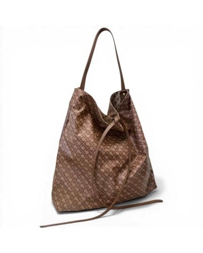 Gherardini Borsa Hobo Softy Donna Chestnut Reversibile in