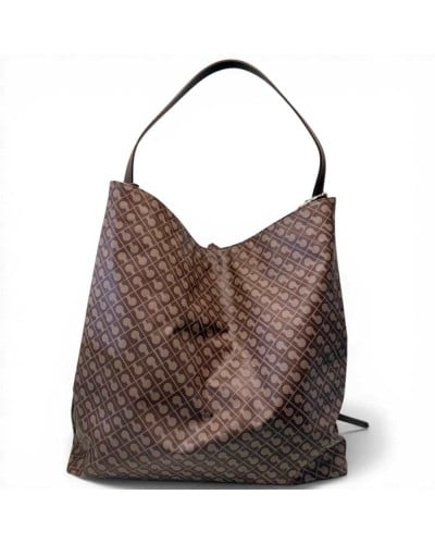 Gherardini Borsa Hobo Softy Donna Chestnut Reversibile in