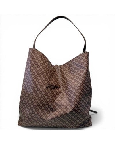 Gherardini Borsa Hobo Softy Donna Chestnut Reversibile in