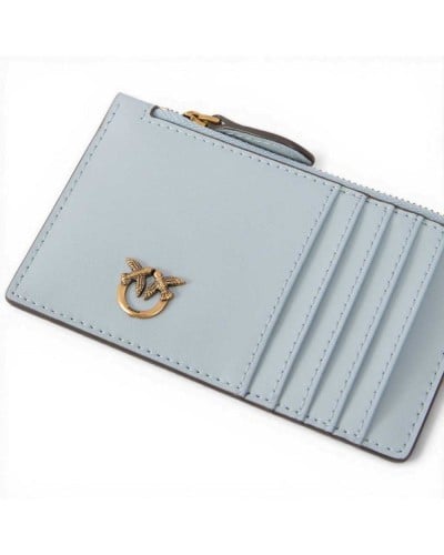 Pinko Airone Cardholder Donna Azzurro Celeste in Pelle di