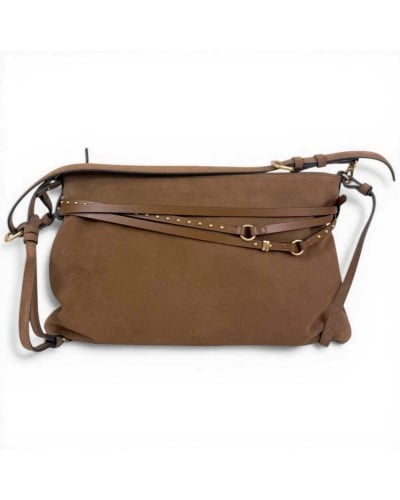 Pinko Belt Bag Big Suede Mujer Marrón León en Piel Gamuzada