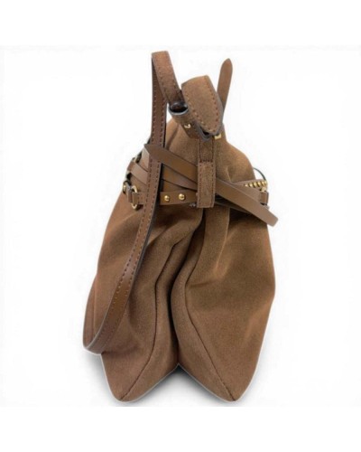 Pinko Belt Bag Big Suede Mujer Marrón León en Piel Gamuzada