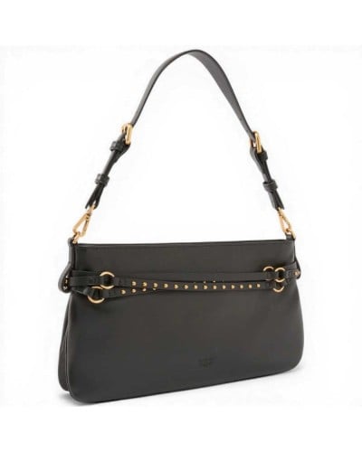 Pinko Belt Bag Classic Mujer Negro en Piel de Ternera Suave