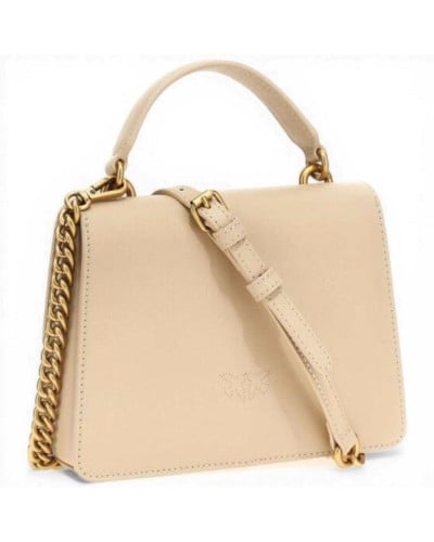 Pinko Love One Top Handle Mini Bag Women Light Blue Silk