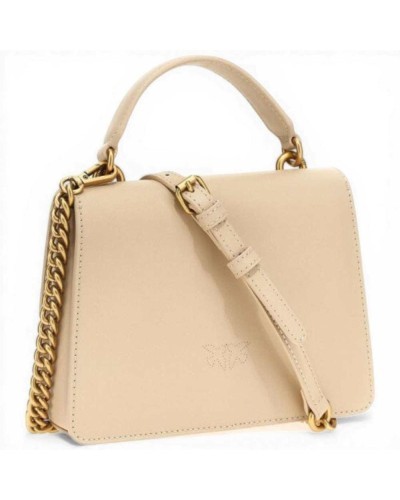 Pinko Love One Top Handle Mini Bag Women Light Blue Silk