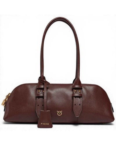 Pinko Bowling Horizontal Big Bag Women Ruby Red in Soft