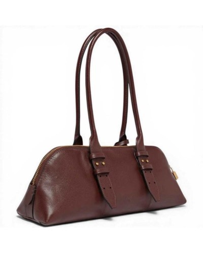 Pinko Bowling Horizontal Big Bag Women Ruby Red in Soft