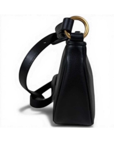 Pinko Half Moon Baguette Mini Tasche Damen Schwarz aus