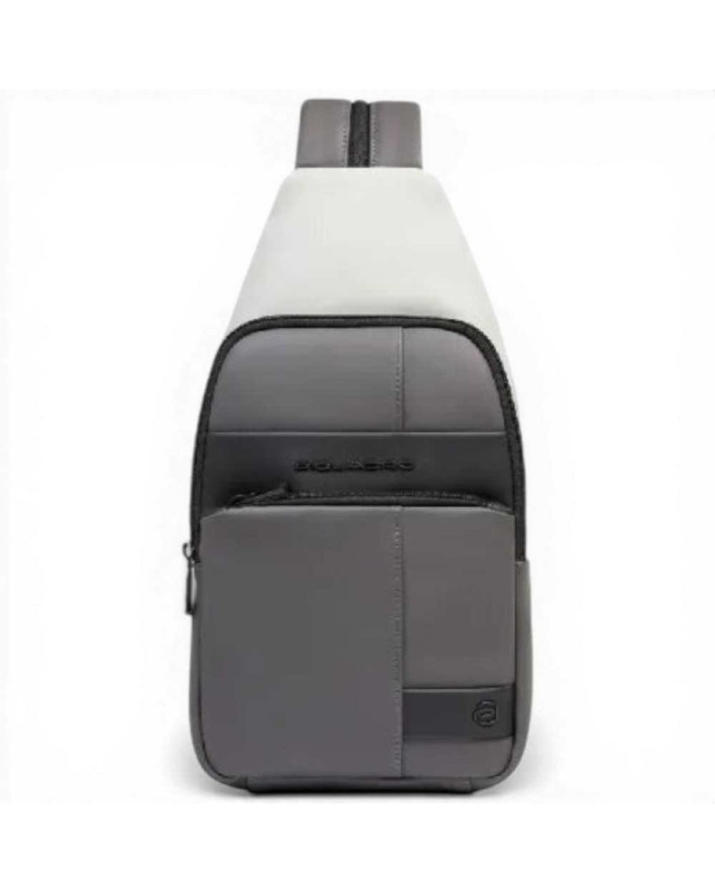 Piquadro Monospalla W129W Uomo Grigio e Nero Resistente