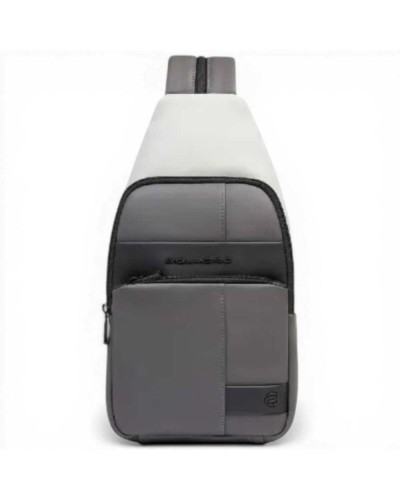 Piquadro Monospalla W129W Uomo Grigio e Nero Resistente