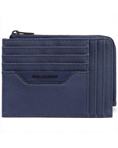 Piquadro Tarjetero S143R Mujer Azul en Piel y